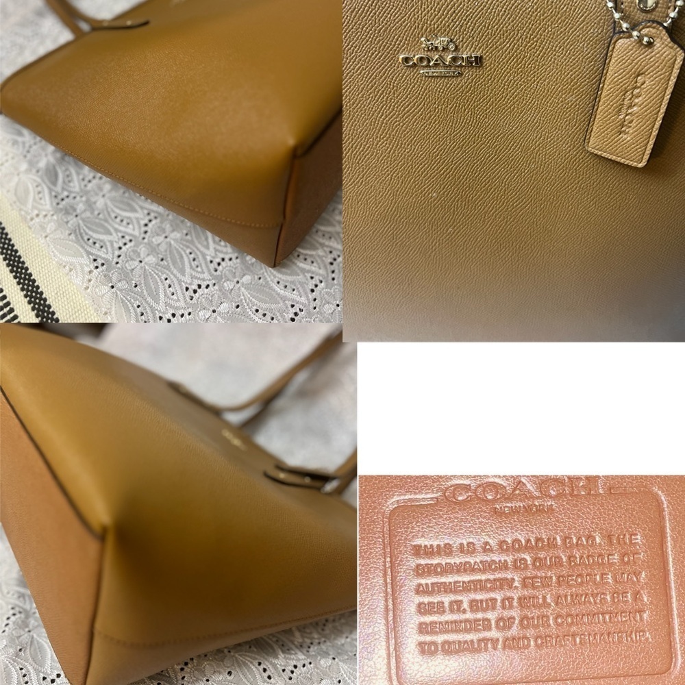 Coach Brown Leather Tote Bag - Picture 5 of 9